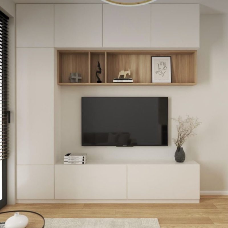 Mueble TV empotrado minimalista